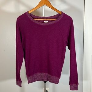Aerie Purple Metallic Sweater